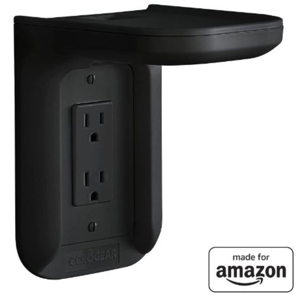 NWB Echogear | Model EGOS1-B1 | Outlet Shelf | Made for Amazon Devices in Black